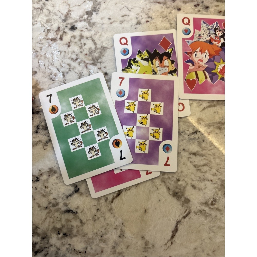 Vintage Pokemon Playing Cards Tin 1999 Nintendo Bicycle Pikachu 54 Cards - Picture 10 of 16